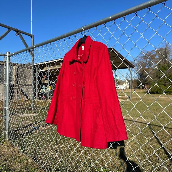 Glamour Red Peacoat/Jacket - Picture 4 of 9